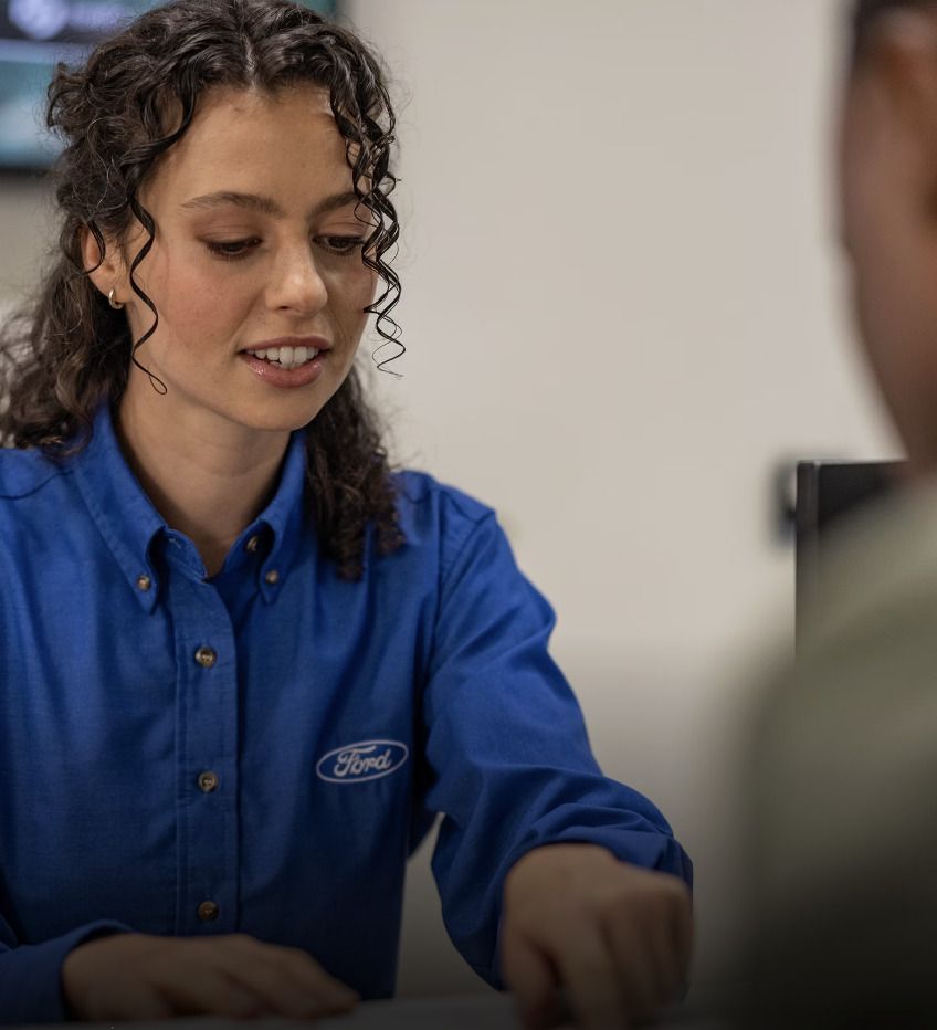 Ford service advisor at the service desk