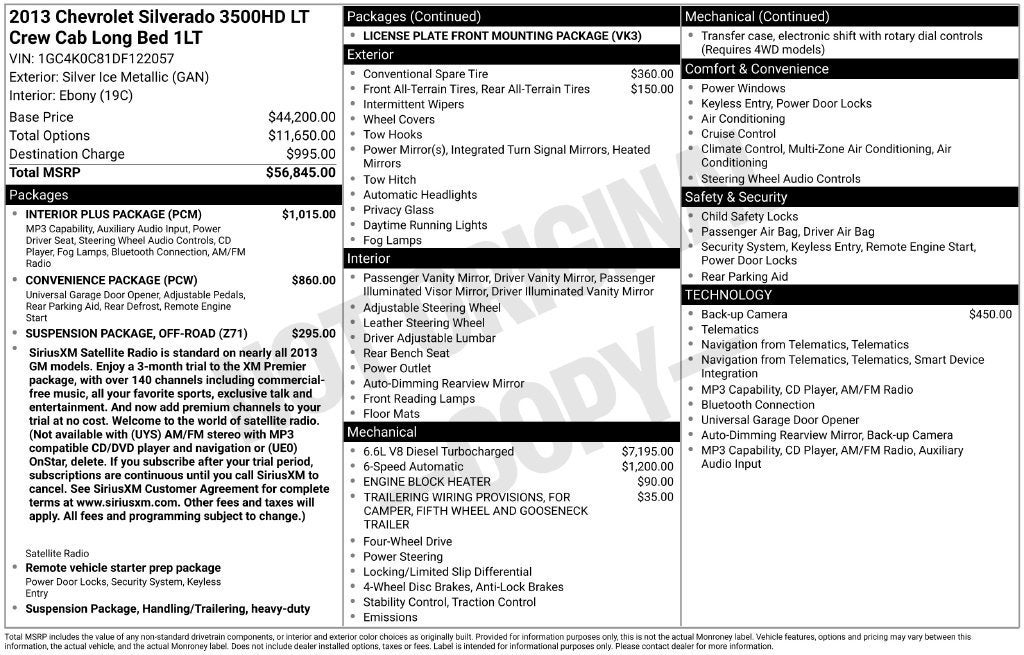 2013 Chevrolet Silverado 3500 HD LT