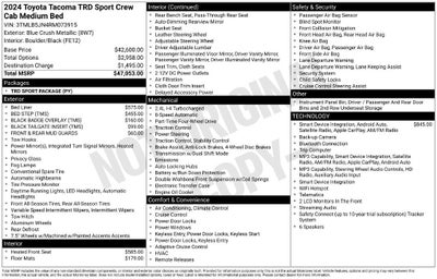 2024 Toyota Tacoma TRD Sport