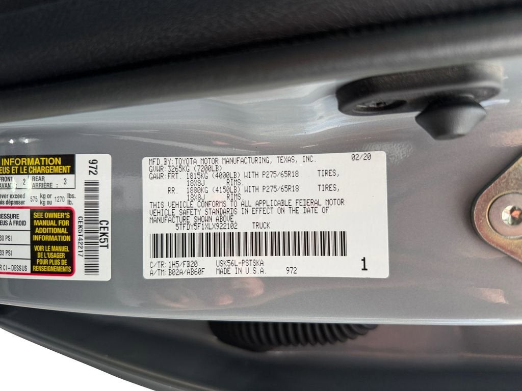 2020 Toyota Tundra 4WD SR5