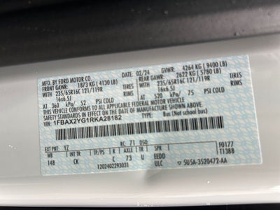 2024 Ford Transit-350 XLT 12 PASSENGER